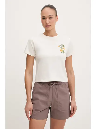 Футболка T-shirt Flora Embroidered THE NORTH FACE M Бежевий