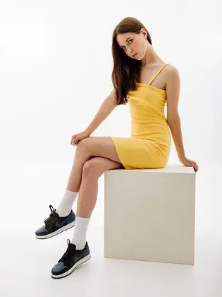 Сукня Nike W NSW EVRDY MOD AYSM TNK DRSS, жовтий