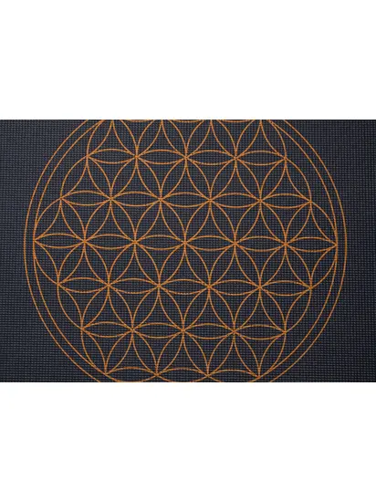 Килимок для йоги Bodhi Leela Flower of Life антрацит 183x60x0.45 см