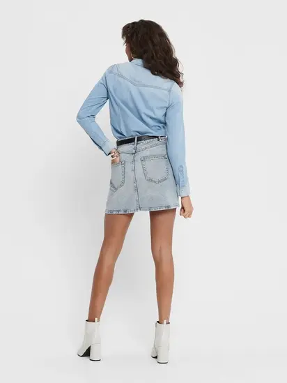 Спідниця ONLROSE LIFE ASHAPE SKIRT BB NAS2630 15196756 Light Blue Denim ONLY Блакитний