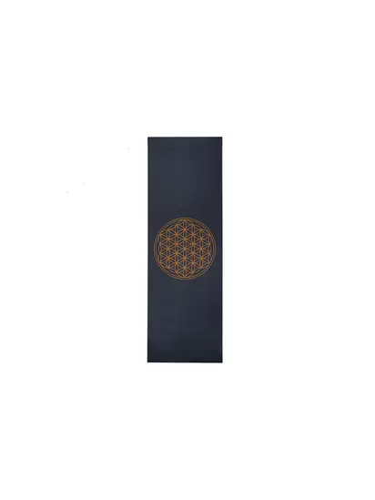Килимок для йоги Bodhi Leela Flower of Life антрацит 183x60x0.45 см