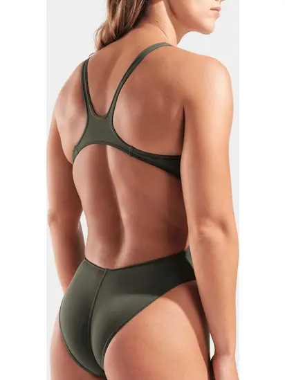 Купальник закритий для жінок Arena TEAM SWIMSUIT SWIM TECH SOLID темно-зелений