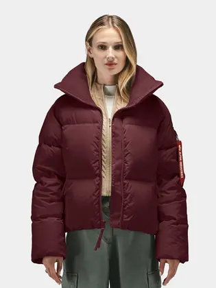 Куртка Alpha Industries SIERRA SHORT PUFFER W, бордовий
