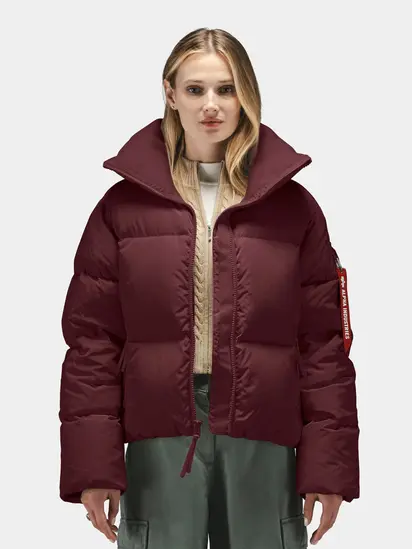 Куртка Alpha Industries SIERRA SHORT PUFFER W, бордовий