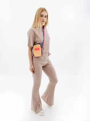 Футболка Nike W NSW RIB JRSY SS TOP, бежевий