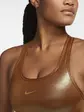 Топ Nike W NK SWOOSH ICNCLSH SHMR BRA, бронзовий