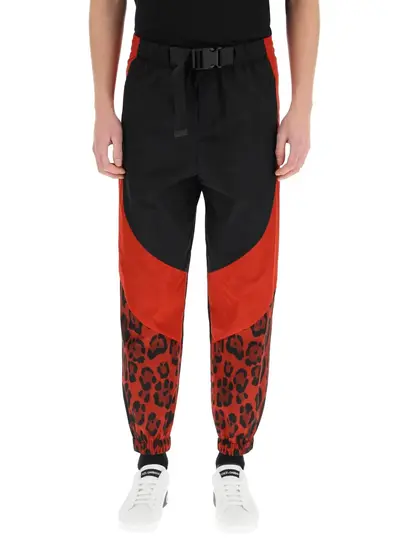 Штани Dolce & Gabbana Belted Waist Leopard Printed Trousers