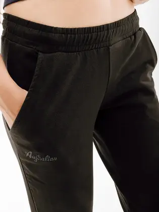 Штани AUSTRALIAN ESSENTIALS ELASTIC FLEECE PANTS, чорний