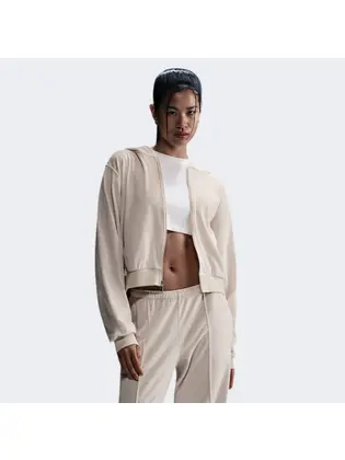 Толстовка жіноча Nike W Nsw Chll Vlr Fz Beige