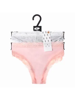 Труси Fashion Lady TAN TANGA F сірий, персиковий L