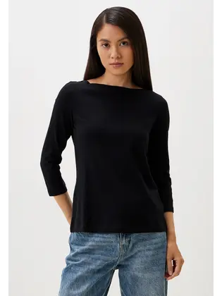 Футболка Basic Slub langarm-T-shirt Tom Tailor L Чорний