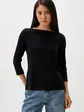 Футболка Basic Slub langarm-T-shirt Tom Tailor L Чорний