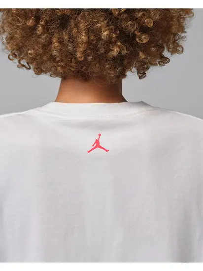 Футболка Jordan W SPT DF SS GFX TEE HTG, білий з червоним