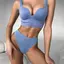 3D топ з PUSH UP ефектом, блакитний