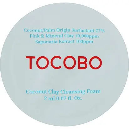 TOCOBO Пінка, що глибоко очищає, на основі декількох видів глини, 2мл тестер