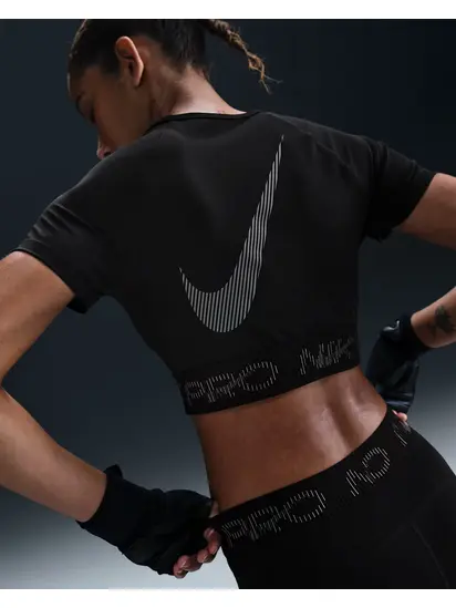 Топ жіночий Nike Np Dri-Fit Ss Crop Top Tt Gx Black