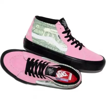 Кросівки Supreme x Skate Grosso Mid 'Dollar Bill - Pink'