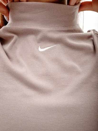 Футболка Nike W NSW ESSNTL RIB MOCK SS TOP, бежевий