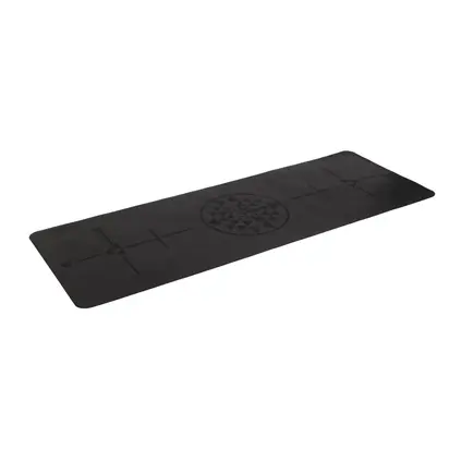 Килимок для йоги Bodhi Phoenix Travel Alignment-Yantra (чорний) 185x66x0.2см
