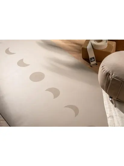 Йога-мат Bodhi Phoenix Moon Phases Light Taupe матовий 185x66x0.4 см