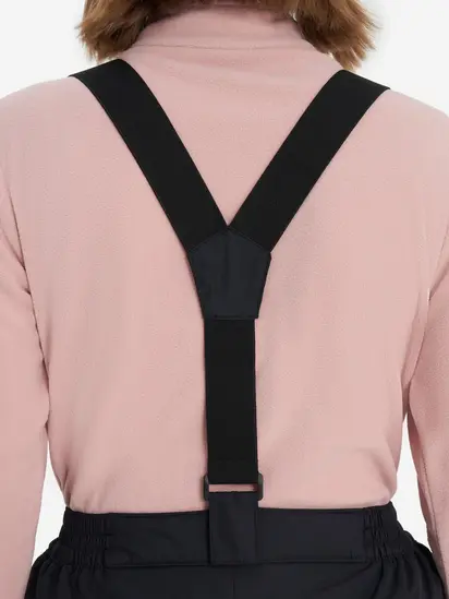 Штани утеплені гірськолижні Women's pants with suspenders Glissade Чорний