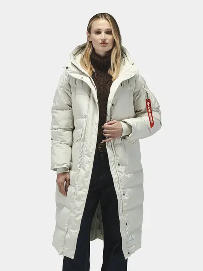 Куртка Alpha Industries SIERRA LONG PUFFER W, молочний