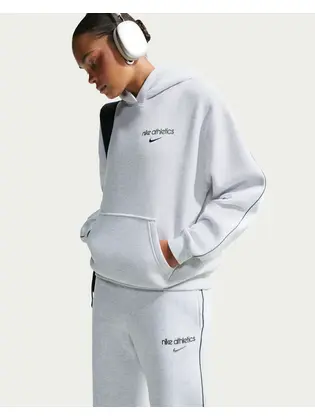 Толстовка Nike W STDO FLC OS PO HDY GLS, світло-сірий