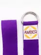 Ремінь для йоги з D-пряжкою Amber фіолетовий 183×3.8 см