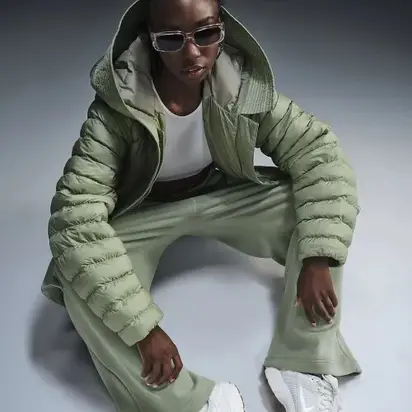 Куртка Nike W NSW ESSNTL PRIMA PUFFER, світло-зелений