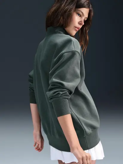 Кофта Nike Sportswear Phoenix Fleeceoversized 1/4-Zip Logo Top Green