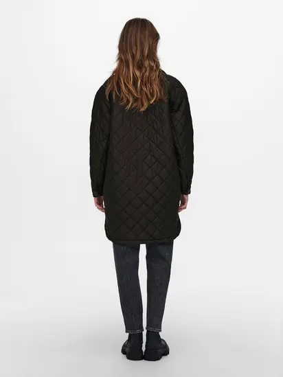 Пальто ONLTANZIA LONG QUILTED SHACKET CC OTW ONLY M Чорний