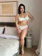 Мереживна білизна PLUS SIZE - білий комплект з квітковим принтом