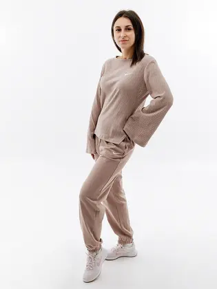Кофта Nike W NSW RIB JRSY LS TOP, бежевий