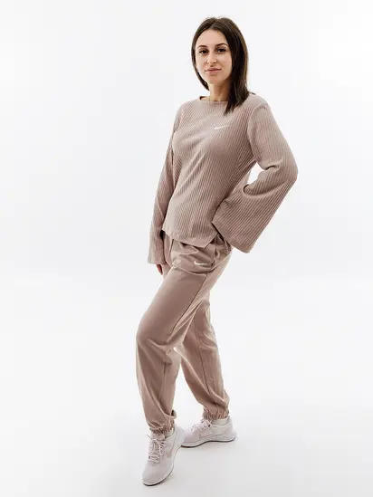 Кофта Nike W NSW RIB JRSY LS TOP, бежевий