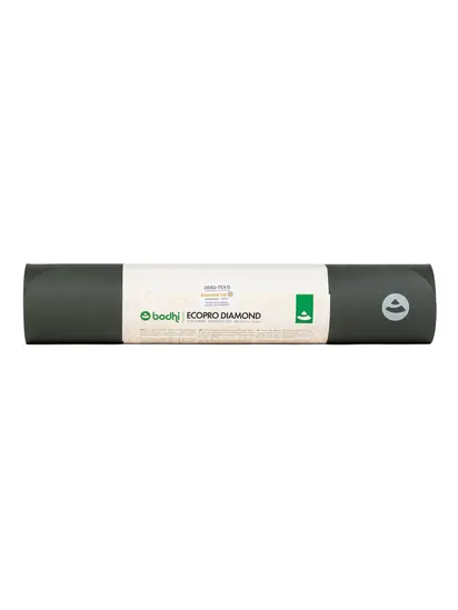 Килимок для йоги Bodhi Ecopro Diamond сірий 185x60x0.6 см