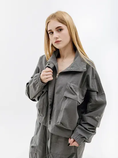 Куртка Nike W NSW TP RPSTP JKT, сірий