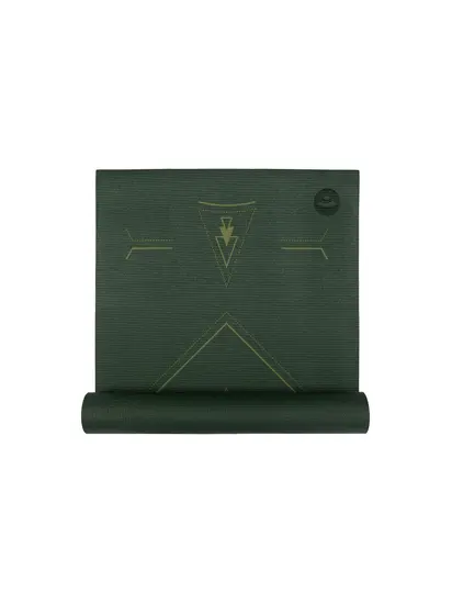 Килимок для йоги Bodhi Leela Yantralign - Янтра Forest Green 183x60x0.45 см