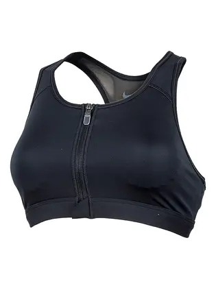 Топ Nike W NK DF SWSH ZIP FRONT BRA, чорний