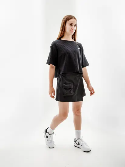 Футболка Nike W NSW RIB JRSY SS TOP, чорний