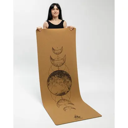 Килимок для йоги пробковий Guru Sacred Moon RAO 183×68×0.5 см