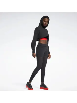 Тайтси Reebok Apparel Women Cardi B Mesh High-Rise Leggings Black