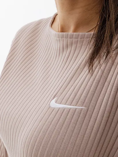 Кофта Nike W NSW RIB JRSY LS TOP, бежевий