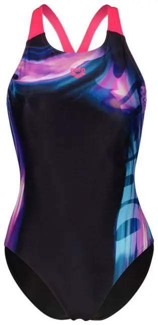 Купальник Arena DREAMHLINE SWIMSUIT V BACK, чорний з рожевим