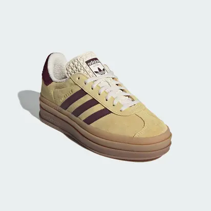 Кросівки Adidas Gazelle Bold, жовтий з бордовим