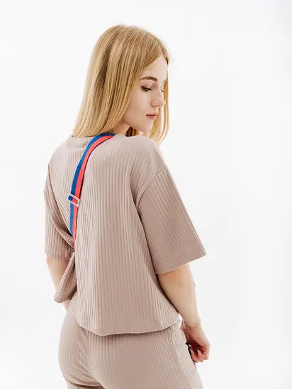 Футболка Nike W NSW RIB JRSY SS TOP, бежевий