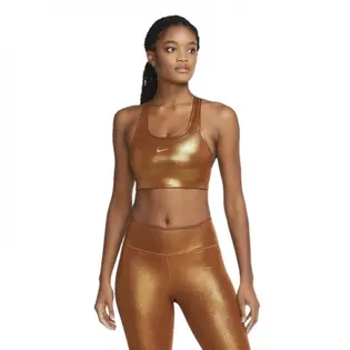 Топ Nike W NK SWOOSH ICNCLSH SHMR BRA, бронзовий