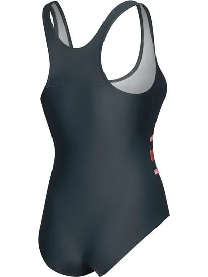 Купальник закритий для жінок Aqua Speed Swimsuit STELLA LADY 62961 темно-сірий, рожевий (299-