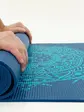 Килимок для йоги Bodhi Leela Mandala петроль — бірюзова мандала 183x60x0.45 см