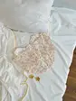 Жіночий корсет персиковий з квітами