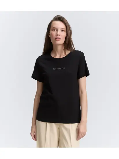 Футболка T-Shirt Tom Tailor M Чорний